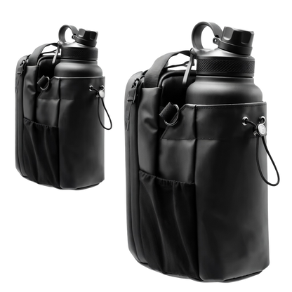 Magnetic Gym Bottle Holder Sling with Phone Pocket – For Men & Women