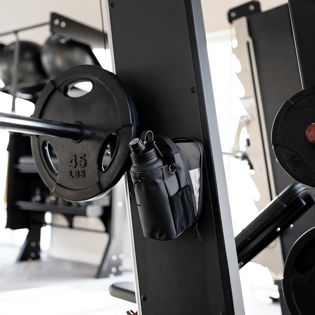 Magnetic Gym Bottle Holder Sling with Phone Pocket – For Men & Women